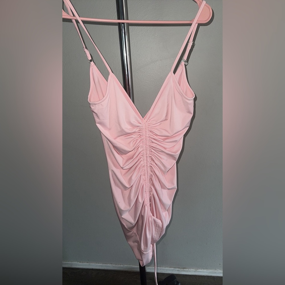 Women’s pink draw string dress
